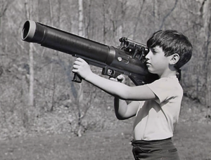 Boy with bazooka
